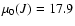 $\mu _0({J})=17.9$