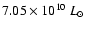 $7.05\times 10^{10}\ L_{\odot}$