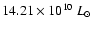 $14.21\times 10^{10}\ L_{\odot}$
