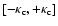 $[-\kappa_{\rm c},+\kappa_{\rm c}]$