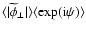 $\langle\vert\widetilde{\phi}_{\perp}\vert\rangle\langle\exp({\rm i}\psi)\rangle$