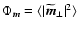 $\Phi_{\vec{m}}=\langle\vert\widetilde{\vec{m}}_{\perp}\vert^2\rangle$