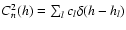 $C_n^2(h)=\sum_l c_l\delta(h-h_l)$