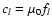 $c_l=\mu_0f_l$
