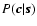 $P(\vec{c}\vert\vec{s})$