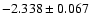 $-2.338\pm0.067$