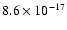 $8.6\times 10^{-17}$
