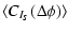$\displaystyle \langle C_{I_S}(\Delta\phi)\rangle$