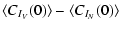 $\displaystyle \langle C_{I_V}(0)\rangle - \langle
C_{I_N}(0)\rangle$