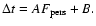 $
\Delta t=AF_{\rm pers}+B.
$