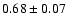 $0.68\pm0.07$