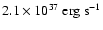 $2.1\times10^{37}~{\rm erg~s}^{-1}$