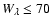 $W_{\lambda}
\leq 70$