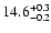 $\rm 14.6^{+0.3}_{-0.2}$