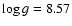 $\log g = 8.57$