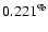 $0.221^{\%}$