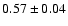 $0.57\pm0.04$