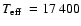$\mbox{$T_{\rm eff}$ }=17~400$