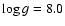 $\log
g=8.0$