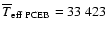 $\overline{T}_{{\rm eff~PCEB}}=33~423$