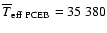 $\overline{T}_{{\rm eff~PCEB}}=35~380$