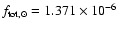 $f_{\rm tot,\odot}=1.371\times 10^{-6}$