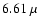 $6.61 ~\mu$