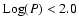 ${\rm Log}(P)<2.0$