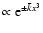 $\propto {\rm e}^{\pm \bar{k} x^3}$