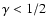 ${\gamma <1/2}$