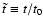 $\tilde t\equiv t/t_0$
