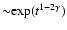 ${\sim} {\exp}({t^{1-2\gamma}})$