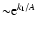 ${\sim} {\rm e}^{k_1/A}$