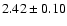 $2.42\pm0.10$