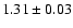 $1.31\pm0.03$