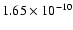 $1.65\times 10 ^{-10}$