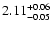 $\rm 2.11^{+0.06}_{-0.05}$