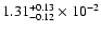$1.31^{+0.13}_{-0.12}\times 10 ^{-2}$
