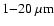 $1{-}20~\mu \rm m$