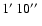 $1\hbox{$^\prime$ }10\hbox{$^{\prime\prime}$ }$