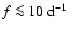 $f\la10~\mbox{${\rm d^{-1}}$ }$