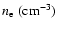 $n_{\rm e}\;({\rm cm}^{-3})$