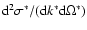 ${\rm d}^2\sigma^*/({\rm d}k^*{\rm d}\Omega^*)$