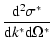$\displaystyle {{\rm d}^2\sigma^*\over{\rm d}k^*{\rm d}\Omega^*}$