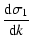 $\displaystyle {{\rm d}\sigma_1\over{\rm d}k}$