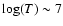 $\log (T) \sim 7$