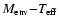 $M_{\rm env}{-}T_{\rm eff}$