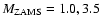 $M_{\rm ZAMS} = 1.0, 3.5$