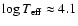 $\log T_{\rm eff} \approx 4.1$