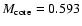 $M_{\rm core} = 0.593$